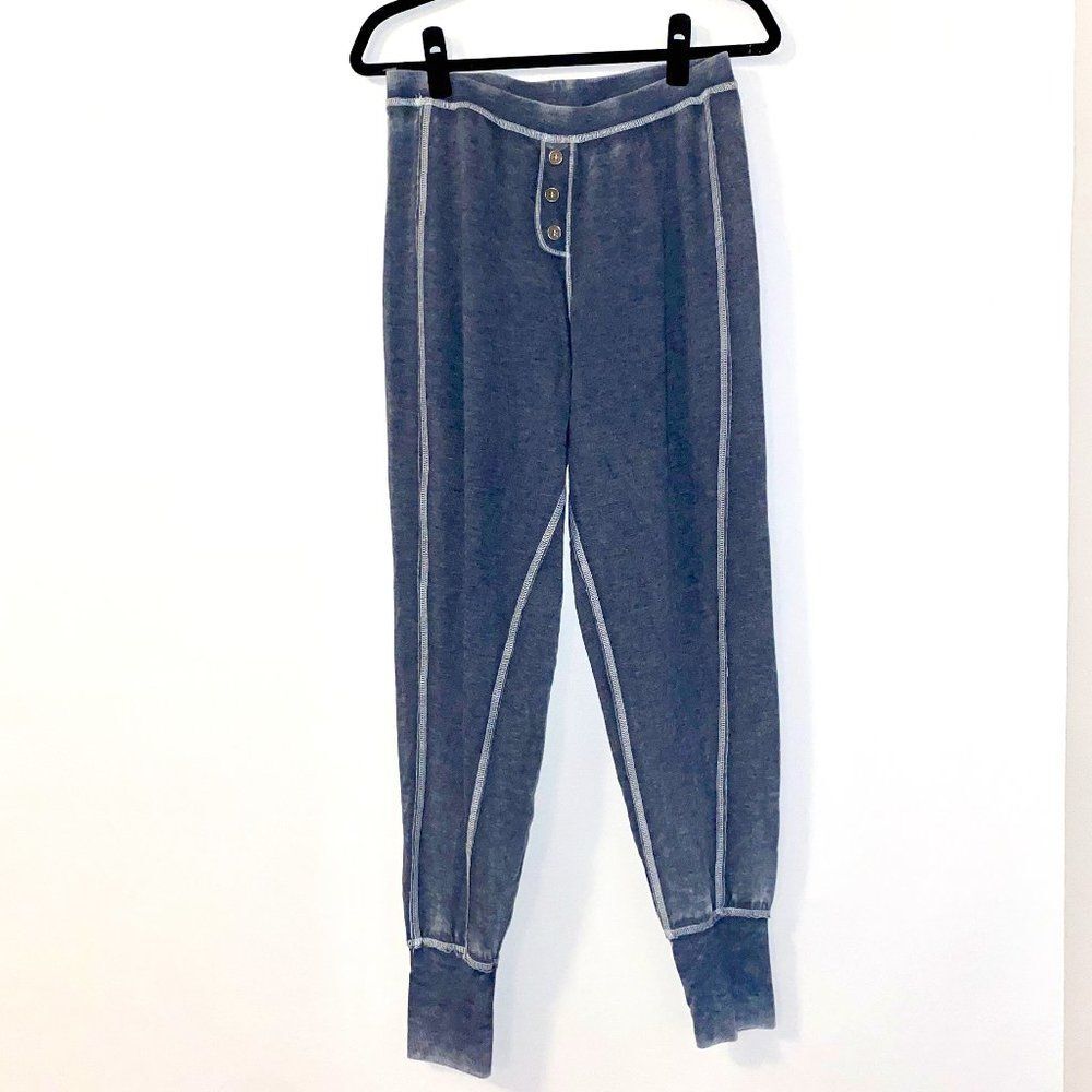 Chaser Blue Distressed Lightweight Long Johns Jogger Pants Size S